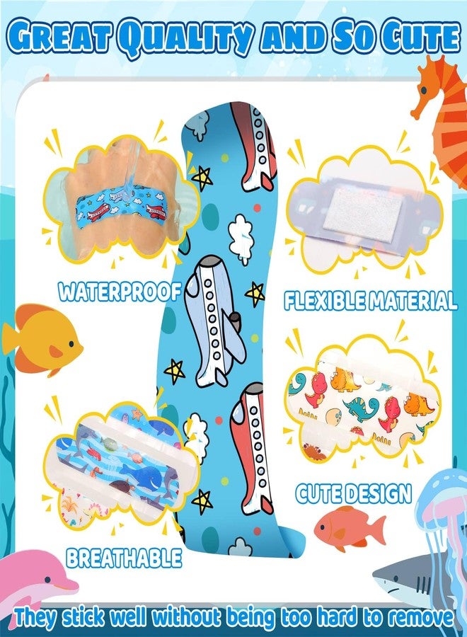 Flasoo 360 Pcs Kids Cartoon Bandages, 36 Styles Kids Bandages Variety Pack, Fun Bandage for Kids, Shark Bandages Kid, Colorful Bandage for Boys and Girls, Waterproof Breathable Protect Scrapes - Image 4